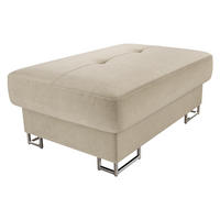 POLSTERHOCKER Cotere - Silberfarben/Mokka, Holz/Metall (104/42/67cm) - MIRJAN24
