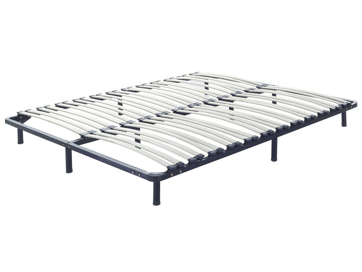 LATTENROST 160x200 cm Schwarz Combourg - Schwarz, Metall (160/21/200cm) - Beliani