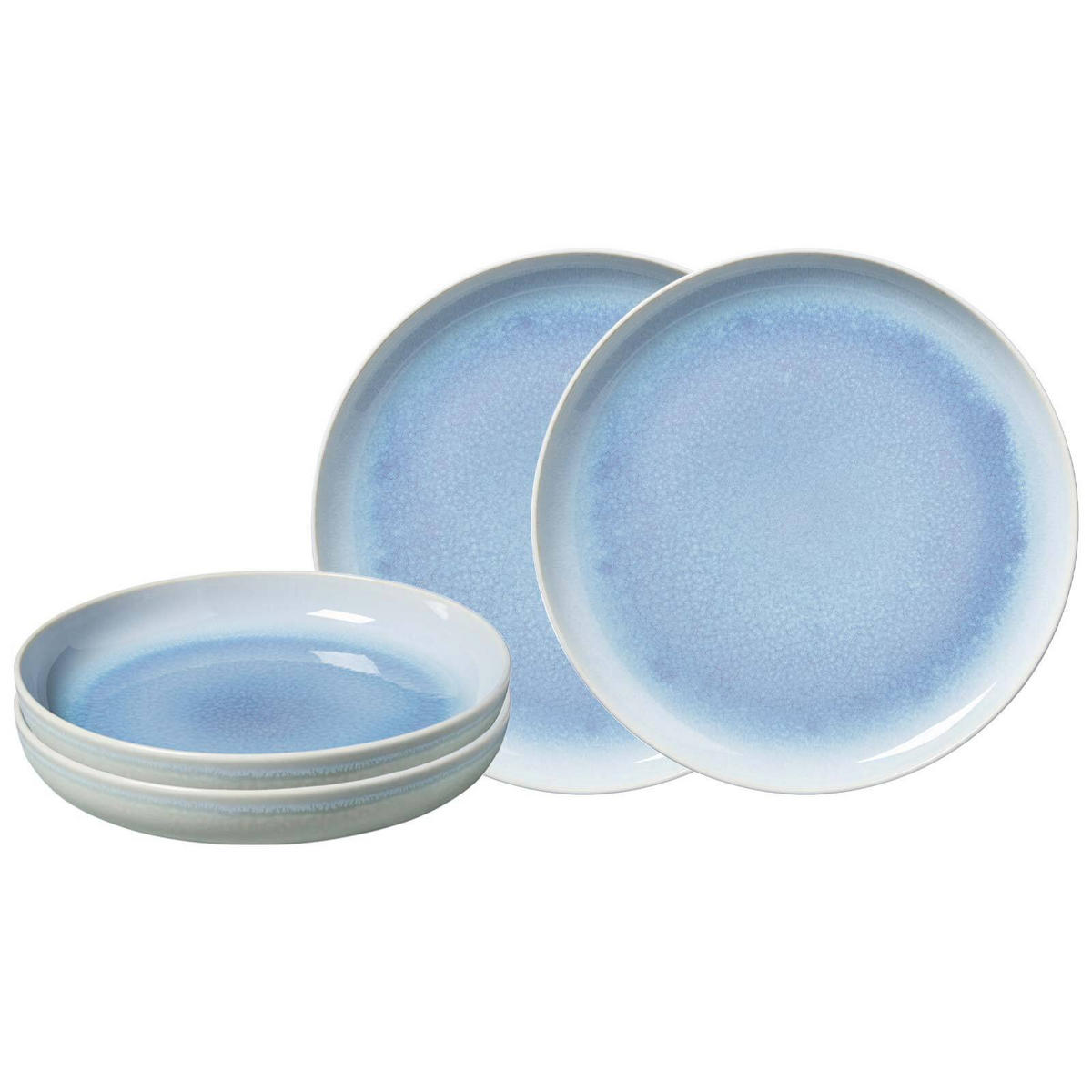 TAFEL-SET Crafted Blueberry türkis 4er Set - Türkis, Keramik (1/1/1cm) - like.Villeroy & Boch