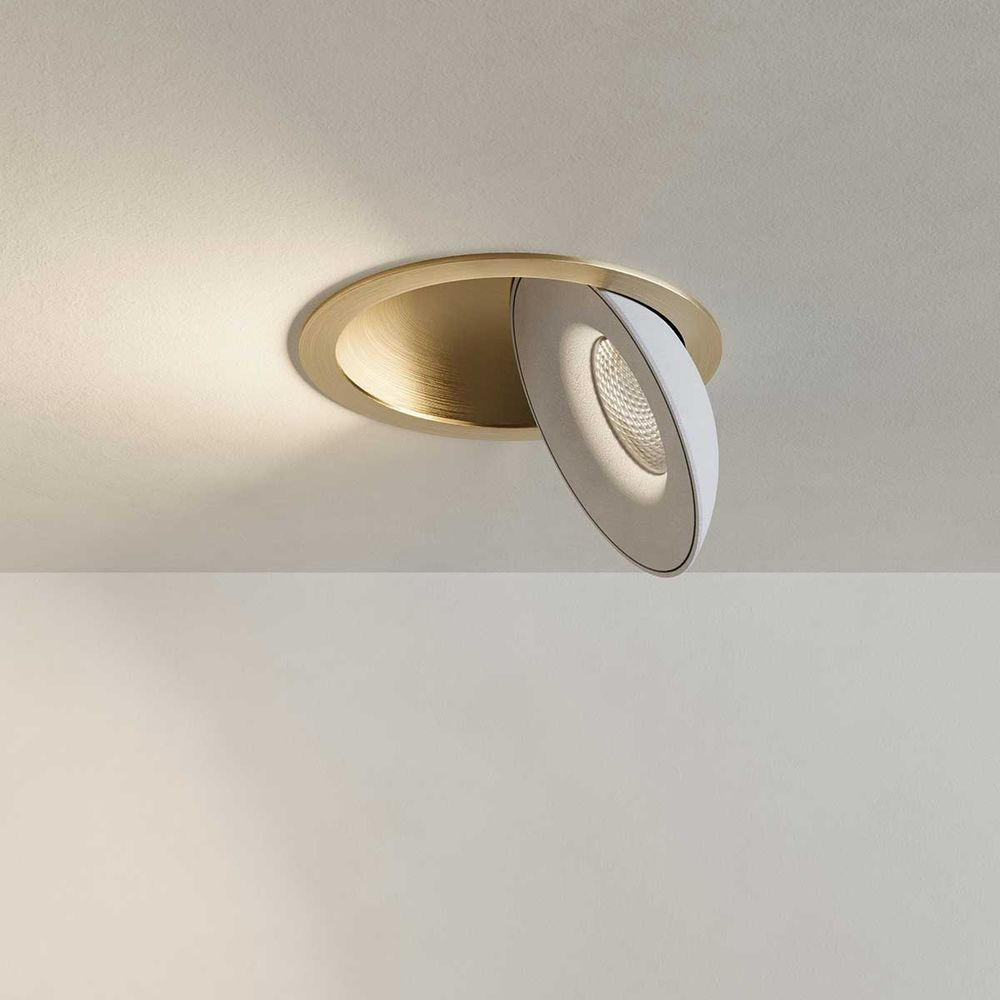 s.luce Led-Einbauleuchte Gold, Weiß 13.8x4x13.8 cm
