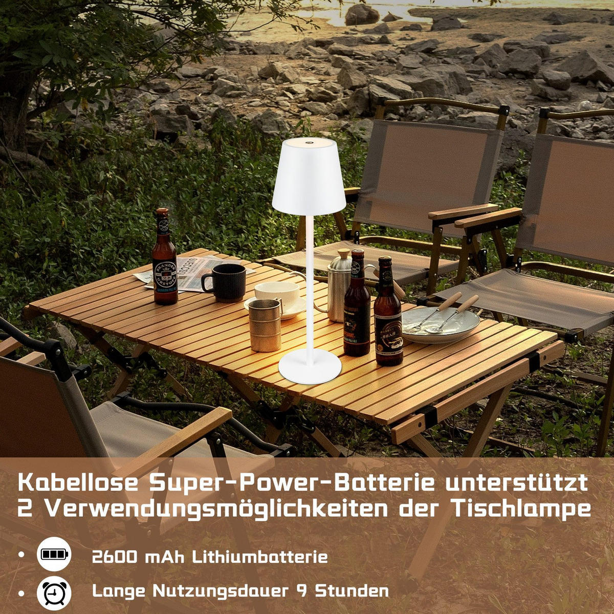 LED-TISCHLEUCHTE Osnabrück(2er-set) 11/11/37.5 cm - Weiß, Metall (11/11/37.5cm) - Nettlife