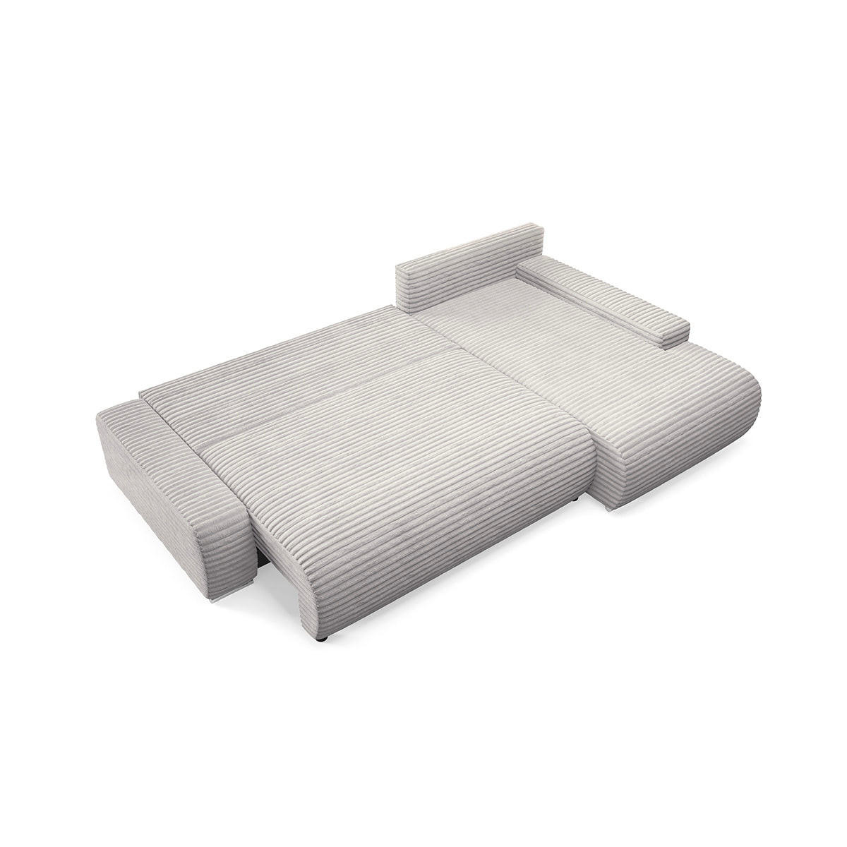 ECKSOFA Ivana 3 Sitzplätze Hellgrau - Hellgrau, Holz (265/172cm) - Petits-meubles