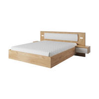 SCHLAFZIMMER-SET Xelo wildeiche gold / weiß 481 / 208 / 213,5 cm 2-teilig - Weiß/Braun, Holz/Holzwerkstoff (160/200cm) - Feldmann-Wohnen