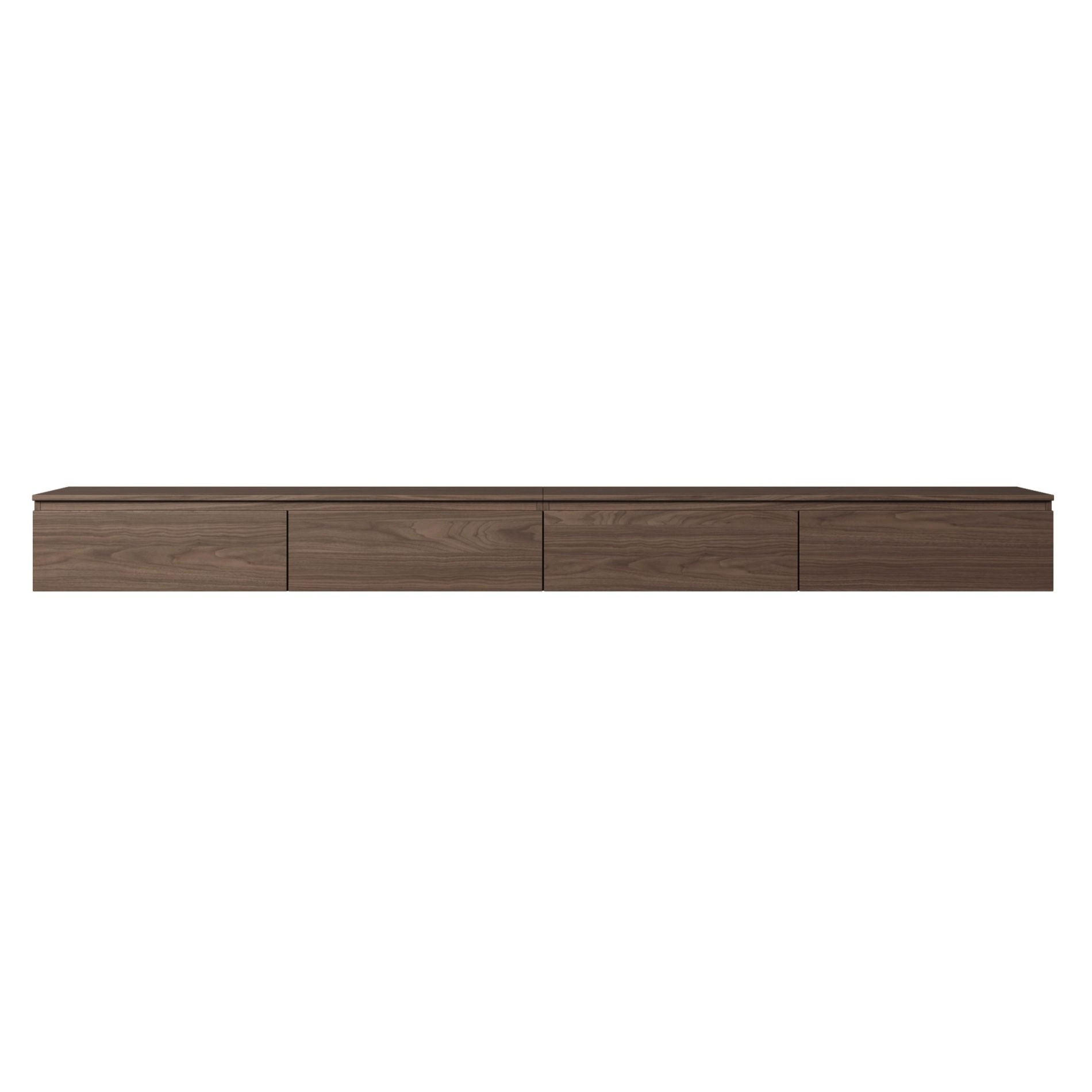 TV-LOWBOARD Bemmi hängend Holzoptik Walnuss 300/30/30 cm - Dunkelbraun, Holzwerkstoff (300/28.4/31.8cm) - Selsey