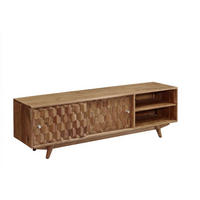 TV-BOARD Akazie 145x35x45 natur lackiert MOSAYK #101 - Naturfarben, Holz (145/45/35cm) - Massivmoebel24