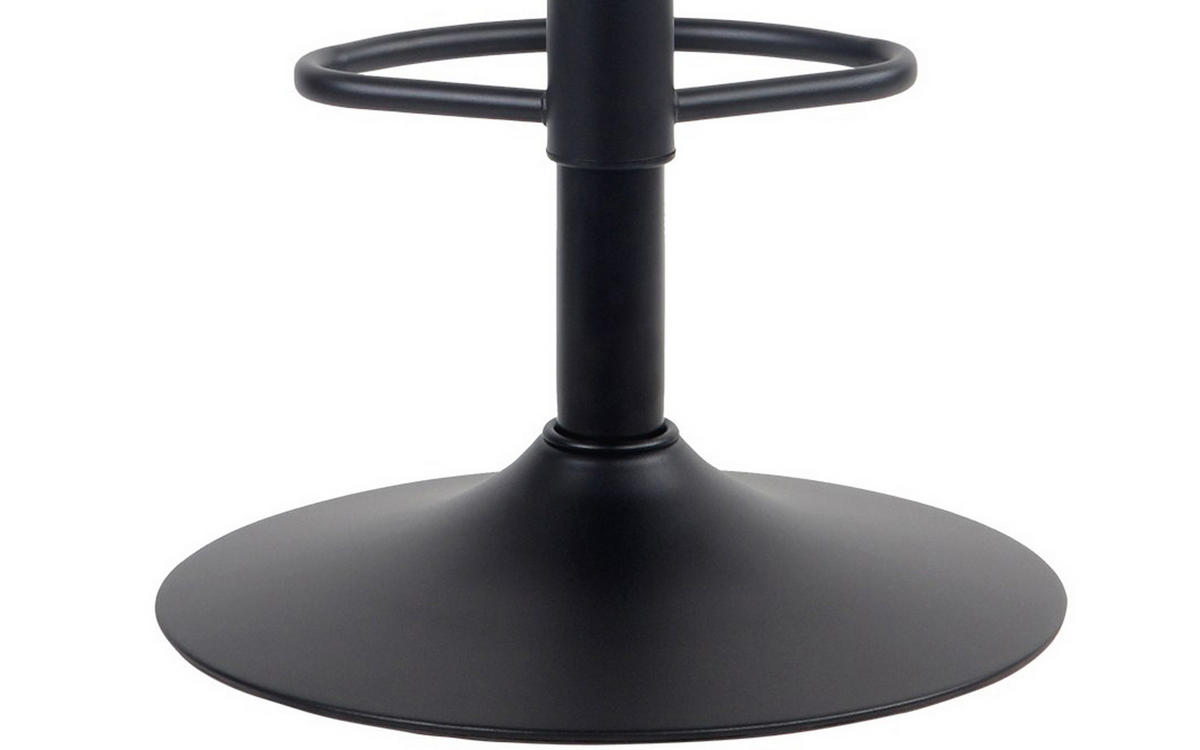 BARHOCKER 2er Set Emil Kunstleder creme - Schwarz/Naturfarben, Kunststoff/Metall (48/107/54cm) - TPFLiving