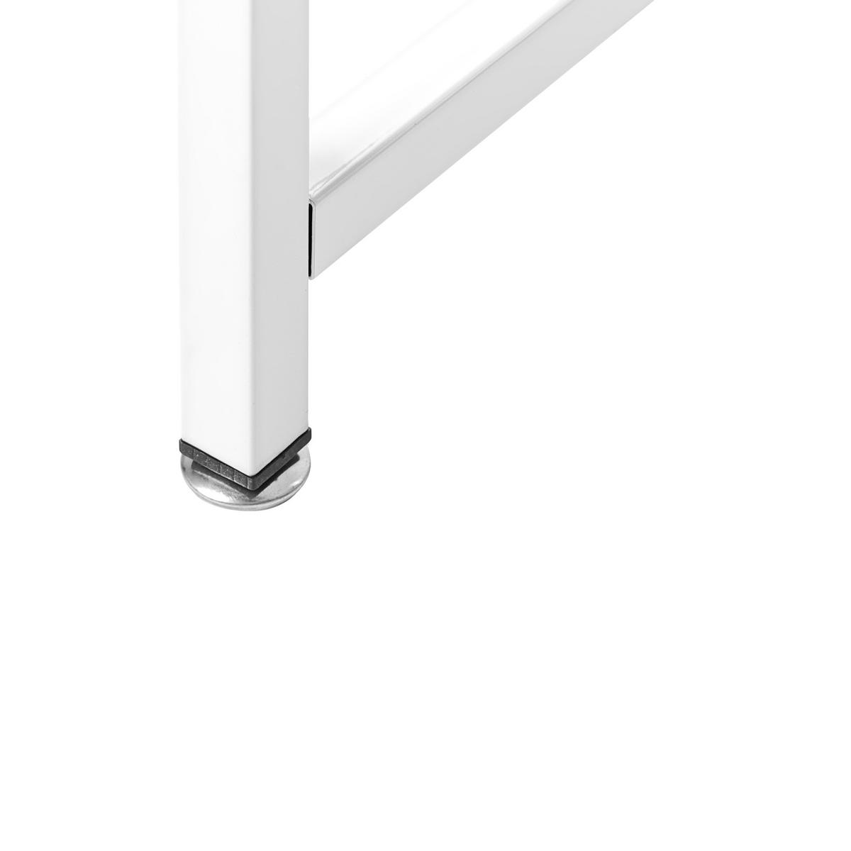 BIROU DE COLȚ alb 180/140 cm cu spațiu de depozitare Tacony - alb, compozit lemnos (140/180/94cm) - Beliani