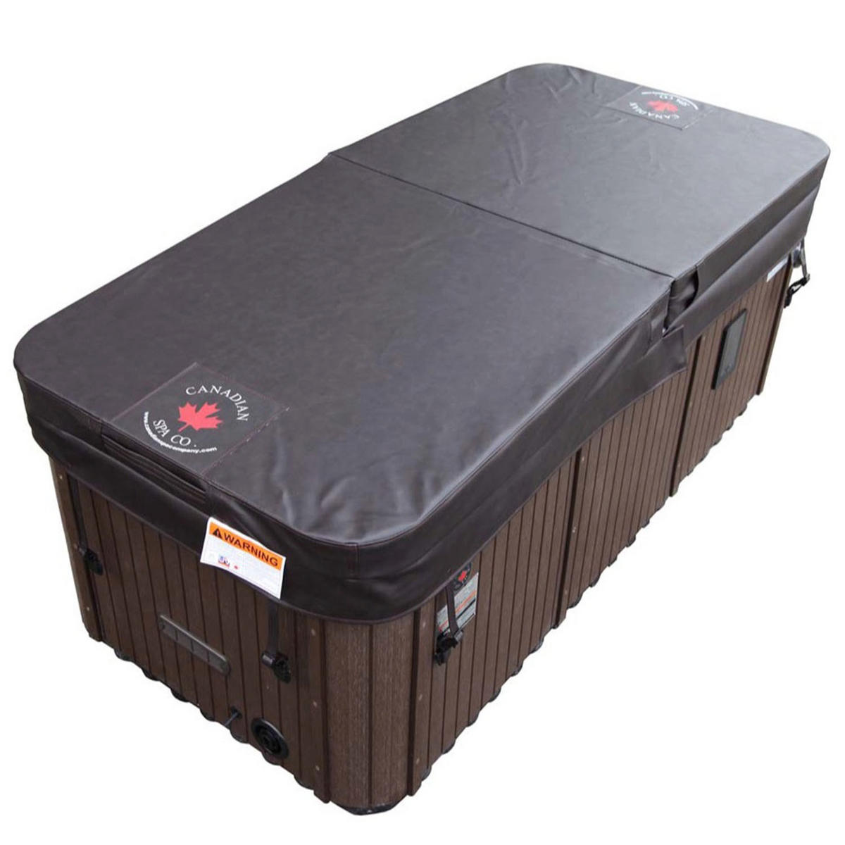 WHIRLPOOL ISOLIERABDECKUNG Yukon braune Whirlpool-Abdeckung - Braun, Leder (100/213cm) - Canadian Spa Company