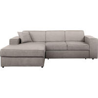 ECKSCHLAFSOFA mit Schlaffunktion Pedro L cappuccino links - Schwarz/Cappuccino, Kunststoff/Textil (267/160cm) - Beautysofa