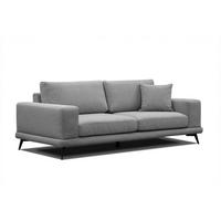 SOFA MEDIOLANE 3-Sitzer, grau - Grau, Holzwerkstoff/Textil (233/87/96cm) - Courtois Laville