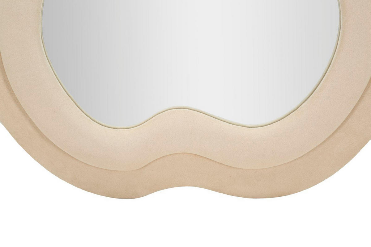 WANDSPIEGEL Stoffrahmen 160 cm - Beige, Holzwerkstoff (60/4/160cm) - Mauro Ferretti