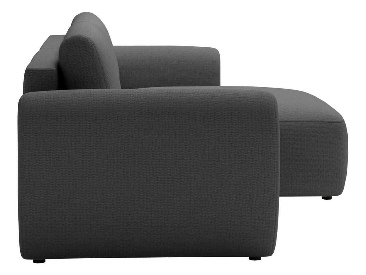 ECKSOFA Suzi - Dunkelgrau/Schwarz, Holzwerkstoff/Kunststoff (147/261cm) - MIRJAN24