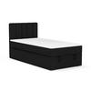 BOXBETT DAVID MINI 100/200 in Velours Schwarz H4 - Schwarz, Holz/Holzwerkstoff (100/200cm) - Deine Möbel 24
