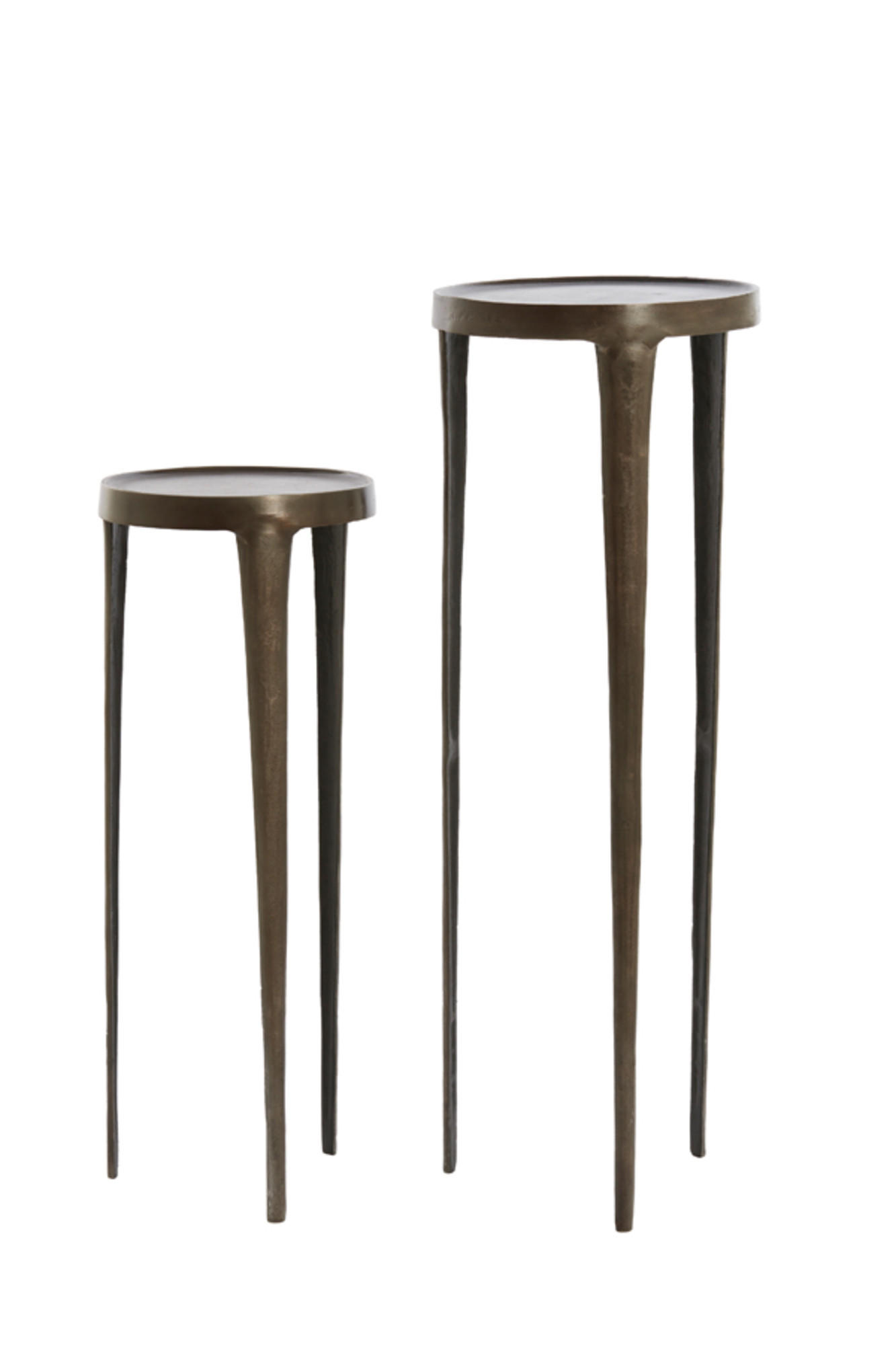 SÄULE Tobias Braun Ø35/100 cm - Braun, Metall (35/35/100cm) - Light & Living