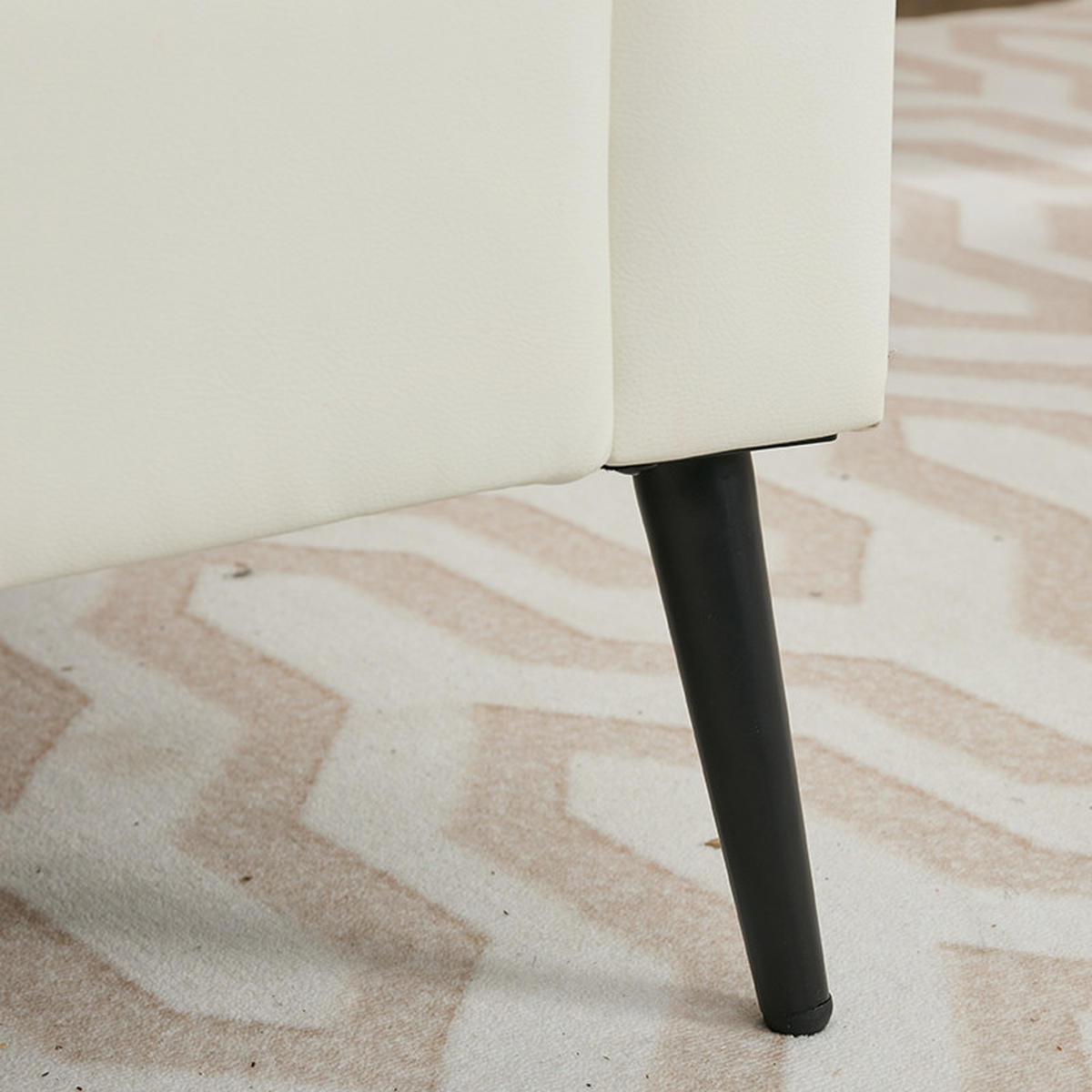 SESSEL Kunstleder Weiß mit Kissen - Weiß, Holzwerkstoff/Textil (80/80/68cm) - WISHDOR