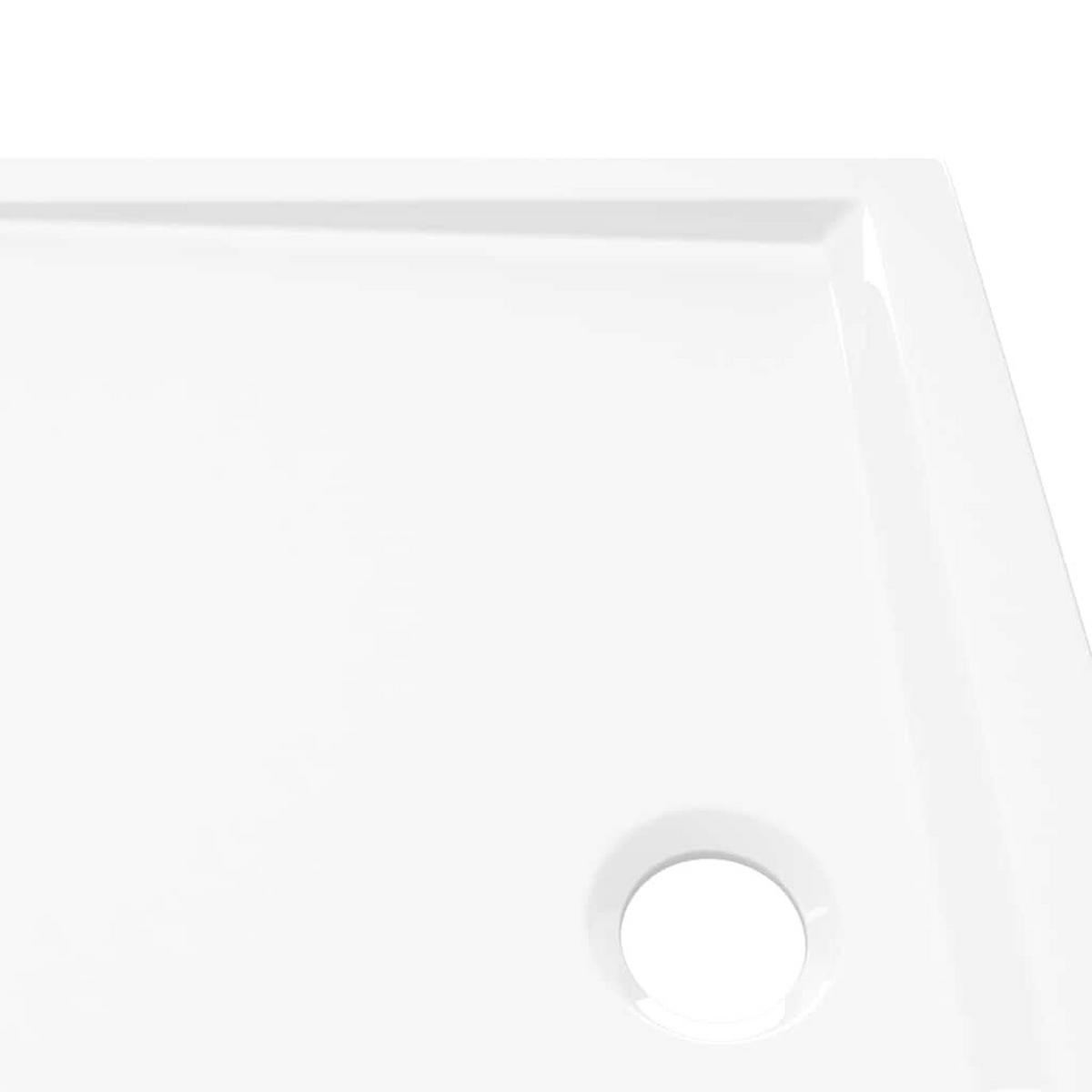 DUSCHTASSE Rechteckig 70/90 Cm - Weiß, Glas (90/4/70cm) - vidaXL