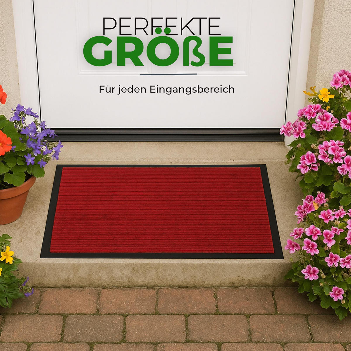 FUSSMATTE 60x40 cm Rot - Rot, Textil (40/60cm) - Bestlivings
