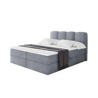 BOXBETT mit Matratze H4 - NINA - 160x200 cm - Grau - Anthrazit, Holzwerkstoff (160/200cm) - ALTDECOR