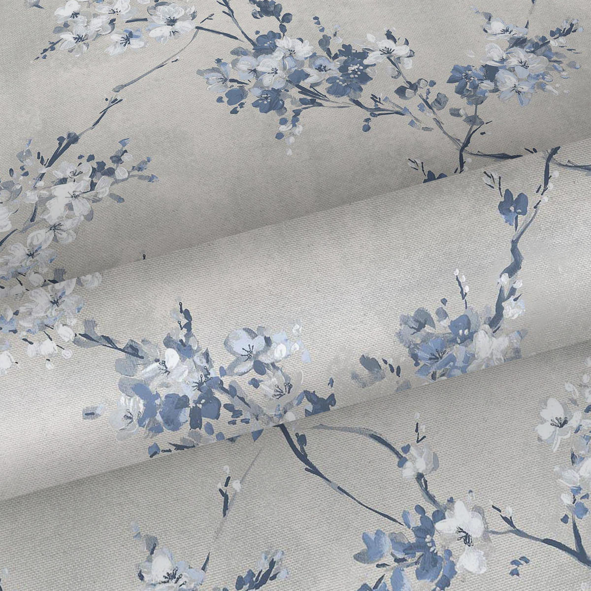 TAPETE Blumen 53 cm x 10 m - Blau, Papier (53/1000cm) - Sanders & Sanders