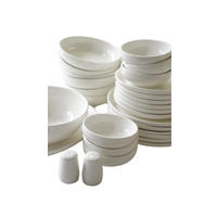 GESCHIRRSET Milan 27-tlg. weiß mit Silberrand - Weiß, Keramik (41/37/37cm) - Mulex