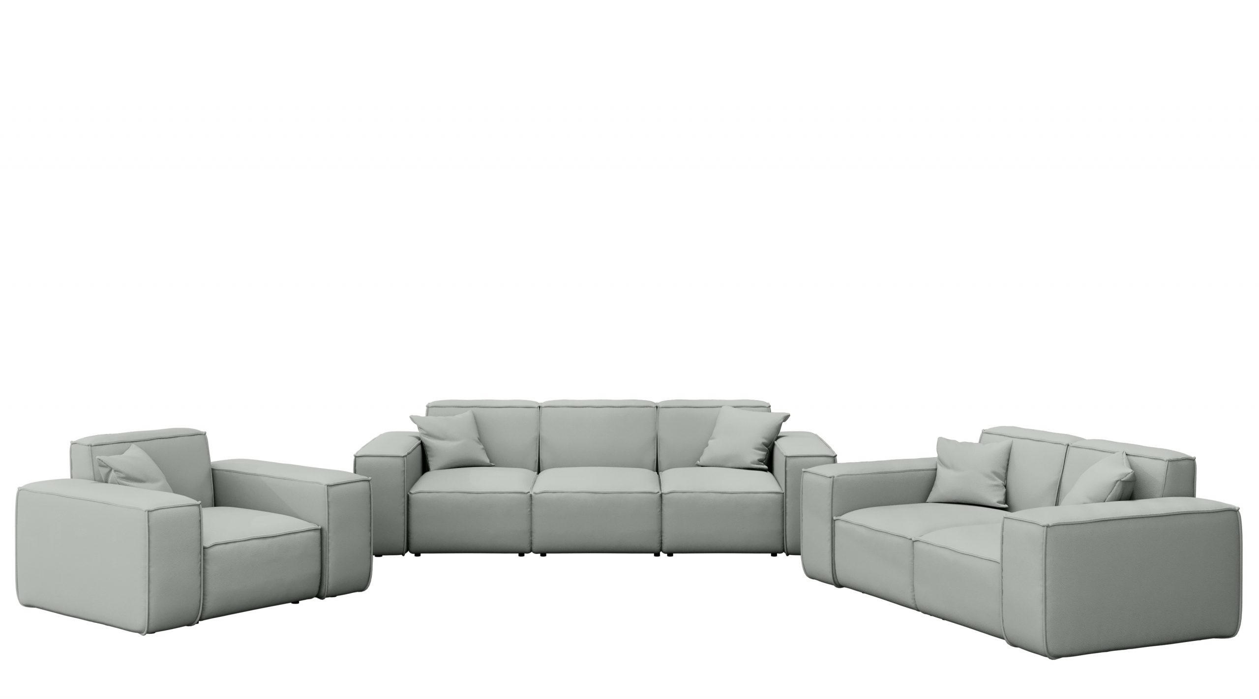 Kaiser Möbel ZAHRADNÍ SEDACÍ SOUPRAVA 3+2+1 MALIBU tkanina Odyssey Světle šedá