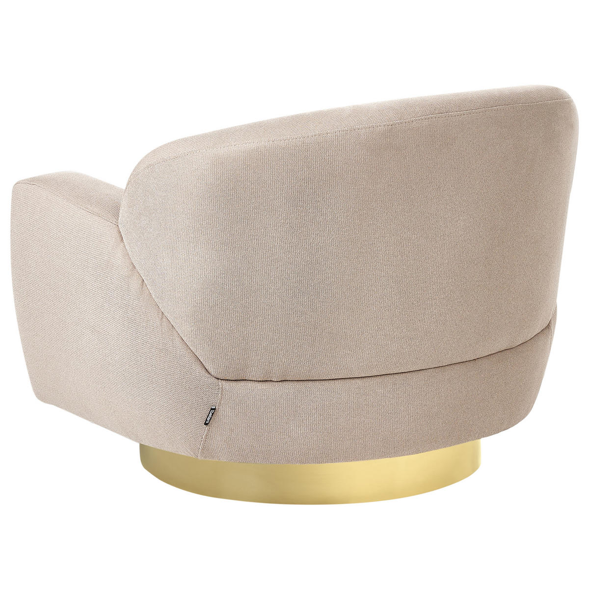 SESSEL Taupe Lejre - Taupe/Goldfarben, Textil (92/70/83cm) - Beliani