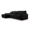 ECKSOFA 4 Sitzer Medan Mini, Schwarz - Schwarz, Textil (276/176cm) - Fedve