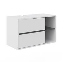 WASCHBECKENUNTERSCHRANK Viola Weiß 100 x 60 cm - Anthrazit/Weiß, Holzwerkstoff (100/60/45.5cm) - Vicco