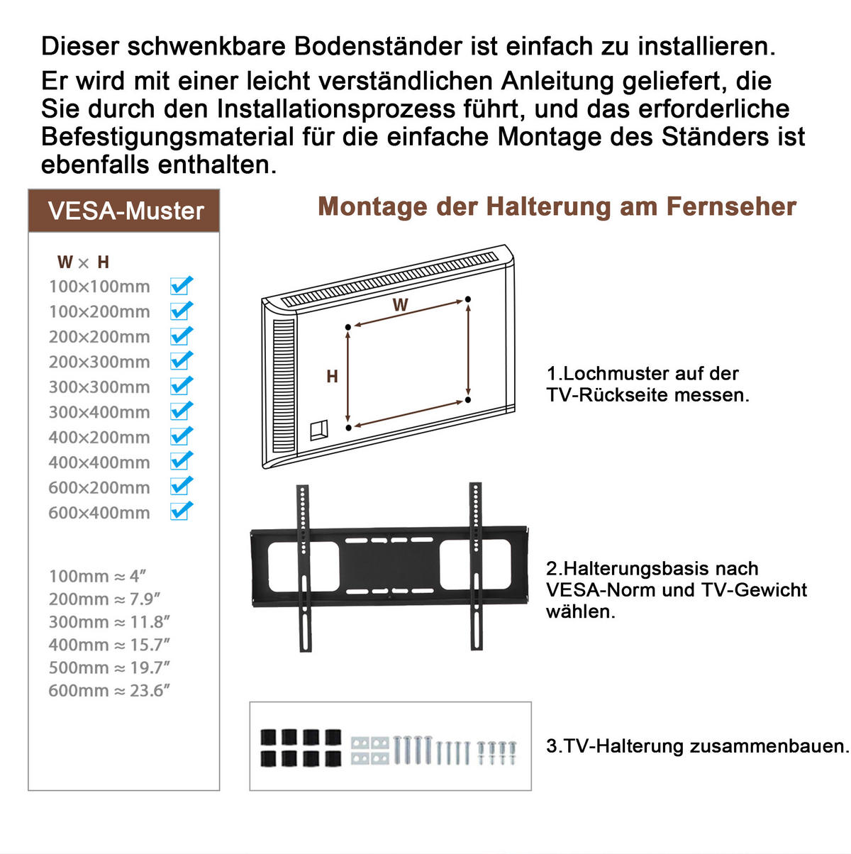 LOWBOARD 116/42/125 cm in Braun mit TV-Ständer und Kabelmanagement - Braun, Holzwerkstoff (116/125/42cm) - Flora Grace