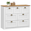 SIDEBOARD BOLTON - Weiß/Braun, Holz (110/87/40cm) - IDIMEX