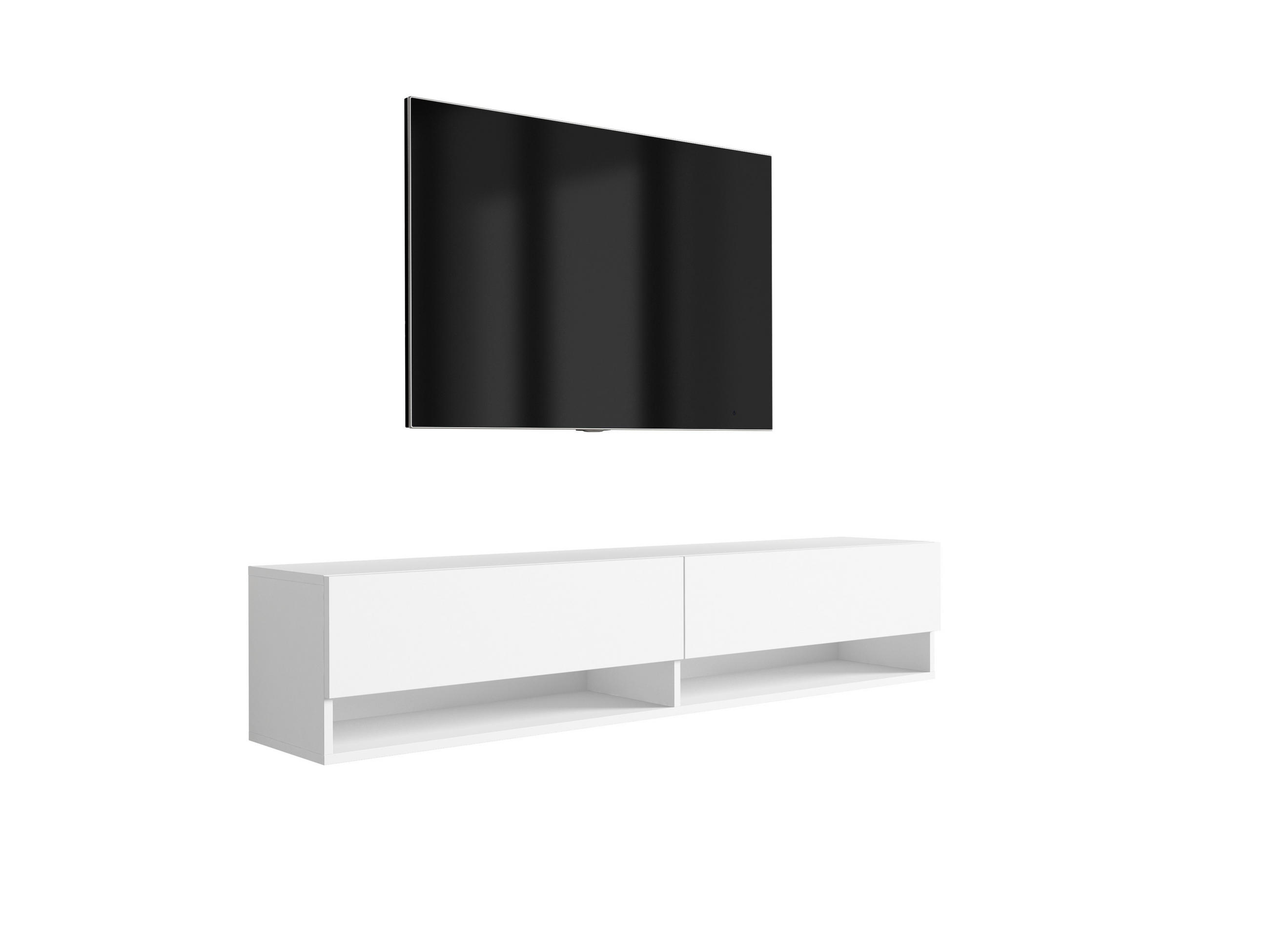 TV-LOWBOARD 170 cm Mattweiß, 170 × 32 × 34 cm - Weiß, Holzwerkstoff (170/33.6/32cm) - 3XE LIVING