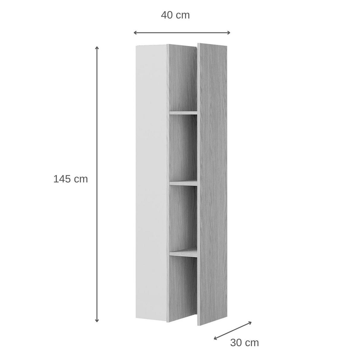 WOHNWAND Vero 2-teilig Wohnzimmer-Set mit TV-Lowboard und Hochschrank, Walnussfarben - Walnussfarben, Holzwerkstoff (230/185/35cm) - Beautysofa