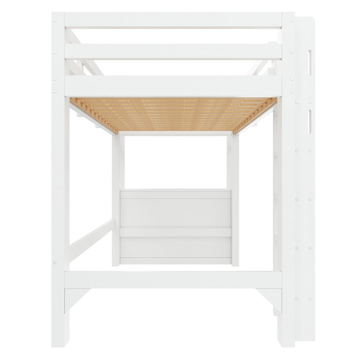 HOCHBETT 90/200 cm mit 3 Schubladen und LED, DE-41846, in Weiß - Weiß, Holzwerkstoff (90/200cm) - ComfortXL