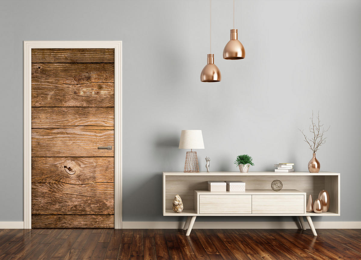 TÜRAUFKLEBER 85x205 cm Dekorativ für Türen - Dunkelbraun, Kunststoff (85/205/0.01cm) - TULUP