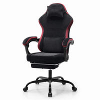 GAMINGSTUHL DE-40995 mit Nackenkissen und Rückenkissen Schwarz\Rot - Rot, Metall (58.5/120.5/63cm) - ComfortXL