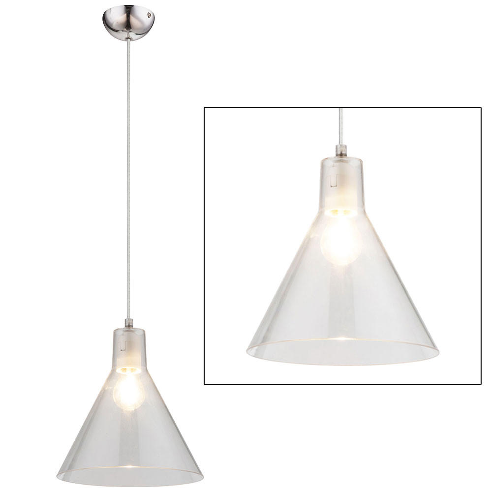 HÄNGELEUCHTE Metall Klar CONNY - Klar, Metall (21.5/21.5/113cm) - Globo Lighting
