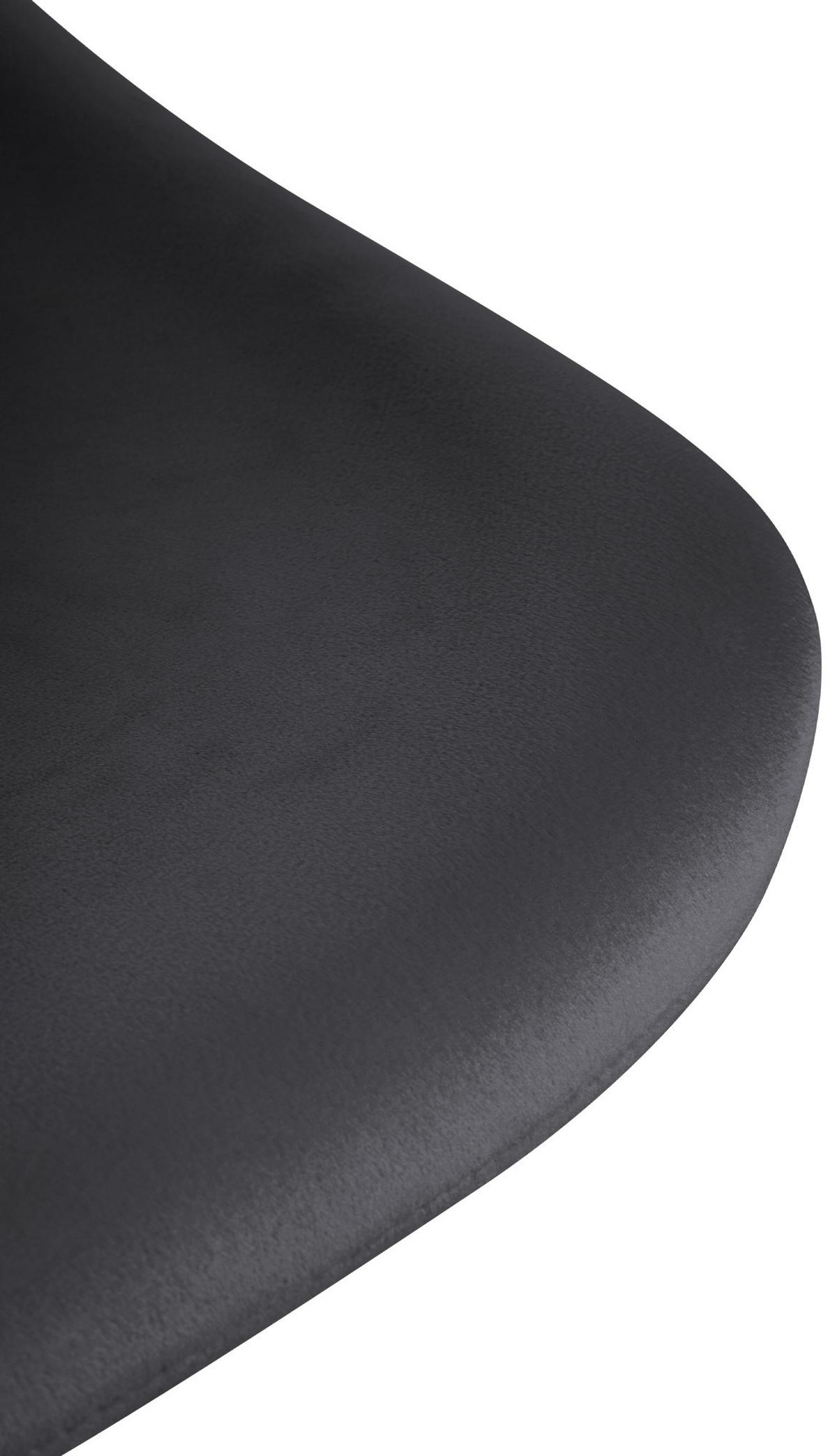 BARHOCKER 2er Set Samt schwarz - Schwarz, Textil/Metall (43/79/49cm) - CLP