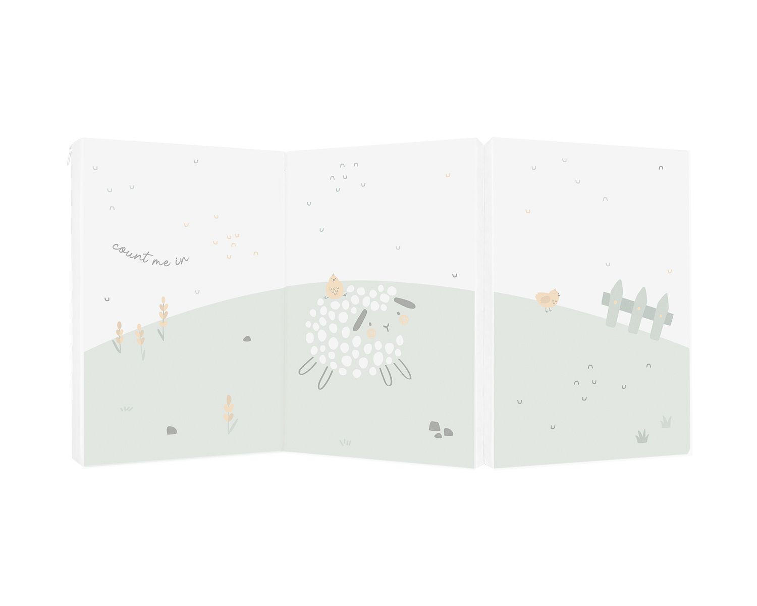 BABYBETT FALTMATRATZE Tiere grün 120 x 60 x 5 cm Baumwolle Reißverschluss - Grün, Textil (60/120cm) - Kikka boo