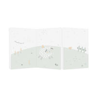 BABYBETT FALTMATRATZE Tiere grün 120 x 60 x 5 cm Baumwolle Reißverschluss - Grün, Textil (60/120cm) - Kikka boo