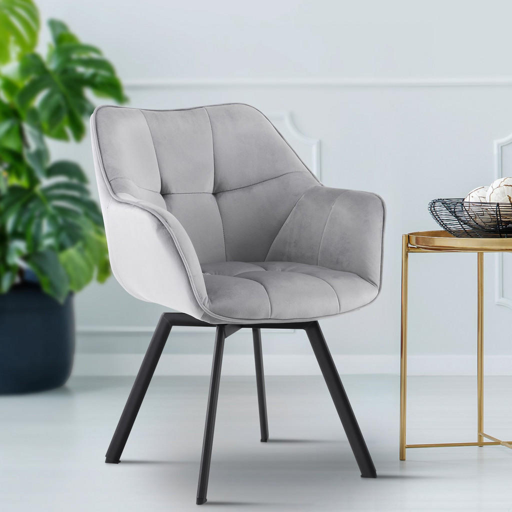 Thumbnail - CLP Esszimmerstuhl, Dunkelgrau, Textil, 60x81x59 cm, Esszimmer, Stühle, Esszimmerstühle, Vierfußstühle