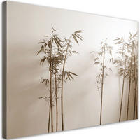 LEINWANDBILD Pampasgraspflanzen in Beige 90x60cm - Beige, Textil (90/60cm) - Feeby