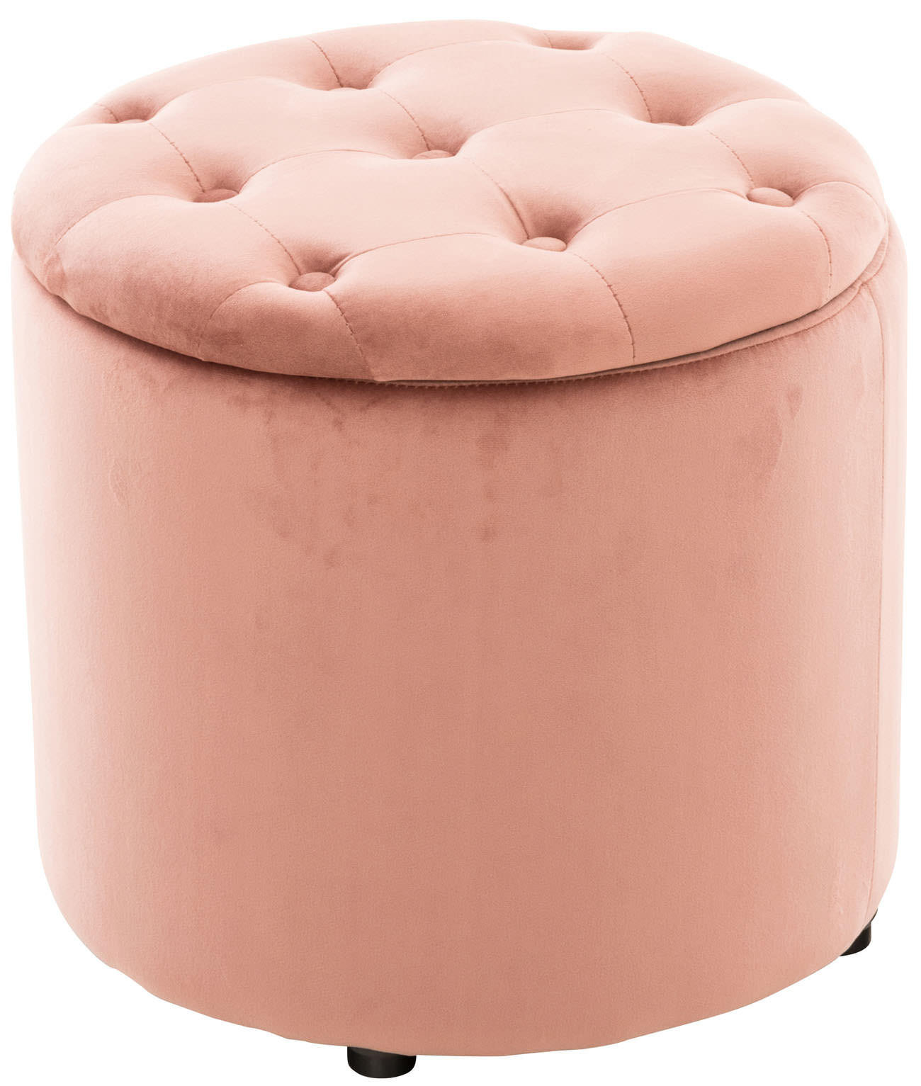 SITZWÜRFEL Samt Pink - Pink/Schwarz, Kunststoff/Textil (44/42/44cm) - CLP