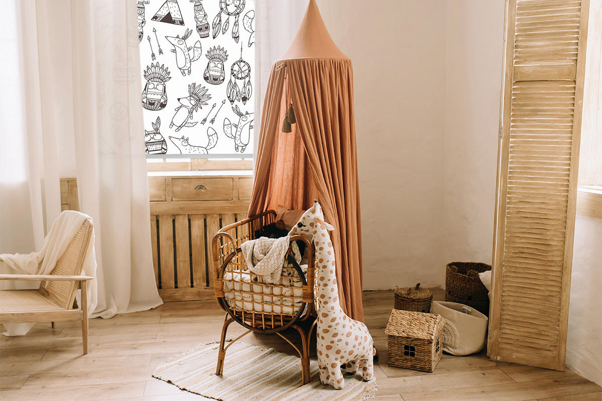 VNÚTORNÁ roleta - okenná roleta - roleta - 60x140 cm - Nakreslené obrázky - sivá, plast (60/140/0.5cm) - TULUP