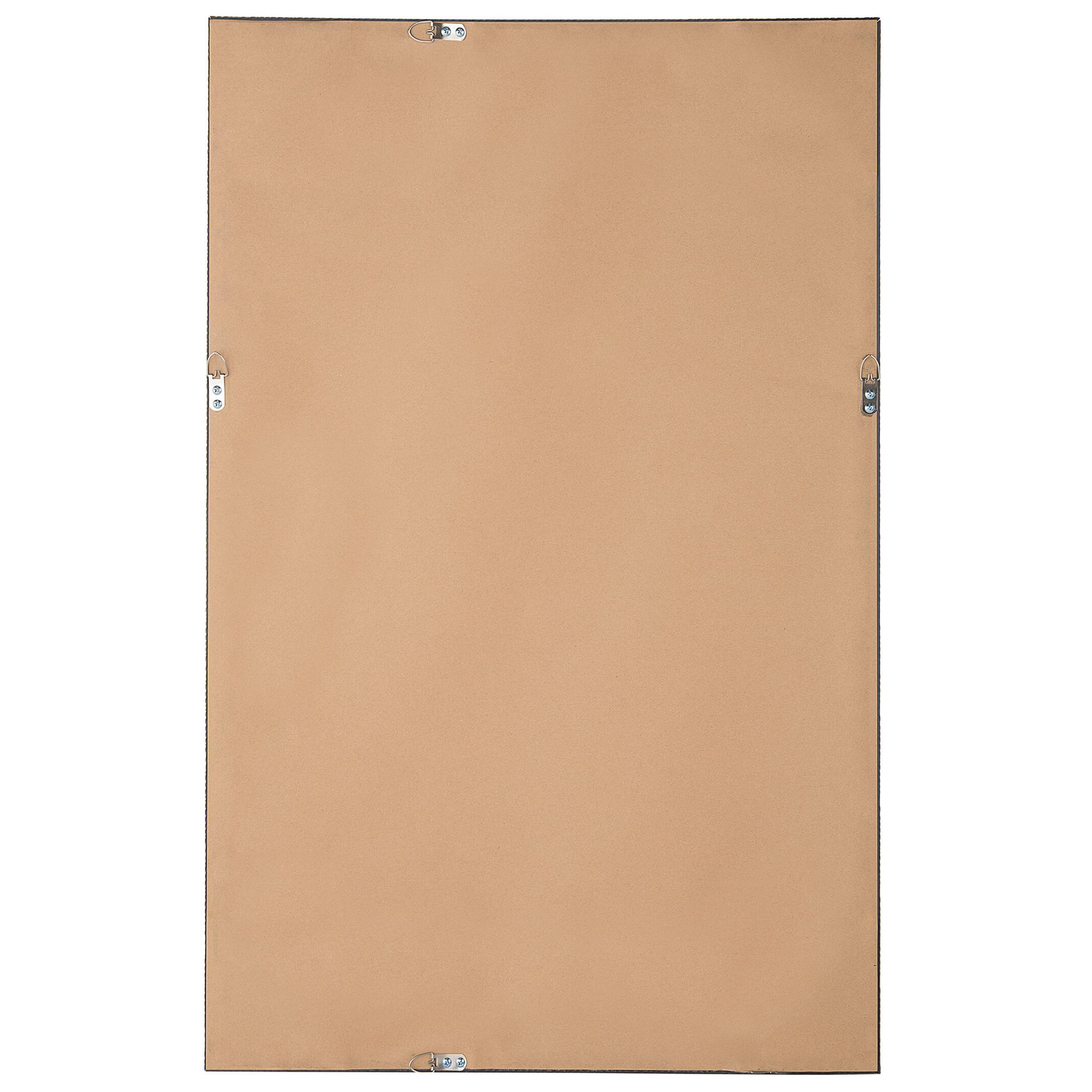 WANDSPIEGEL schwarz rechteckig 60/90 cm Morlaix - Schwarz, Kunststoff (60/90/4cm) - Beliani