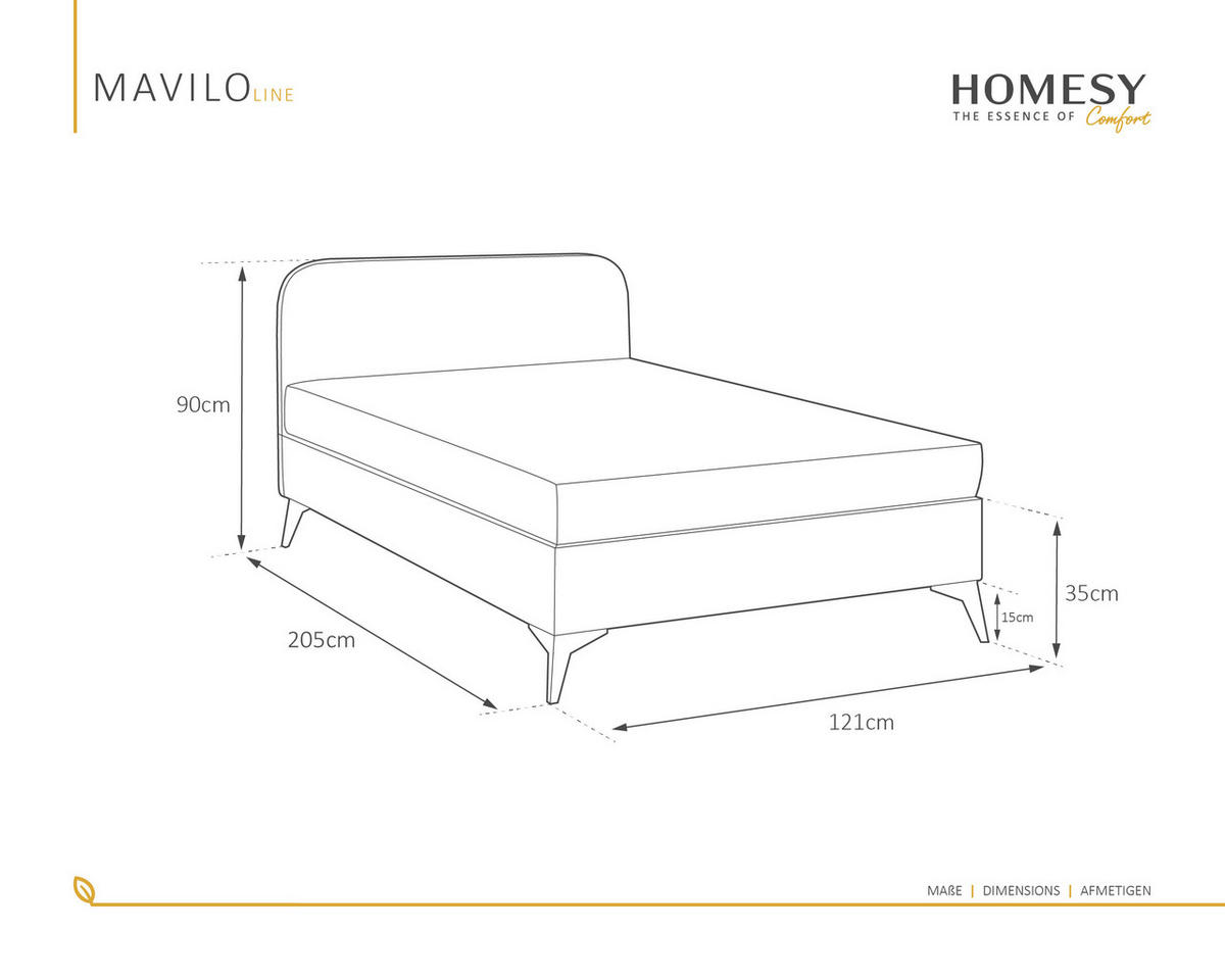 POLSTERBETT Mavilo 120 x 200 cm mit Bettkasten und Lattenrost ohne matratze - grau - Grau, Holz (120/200cm) - Homesy