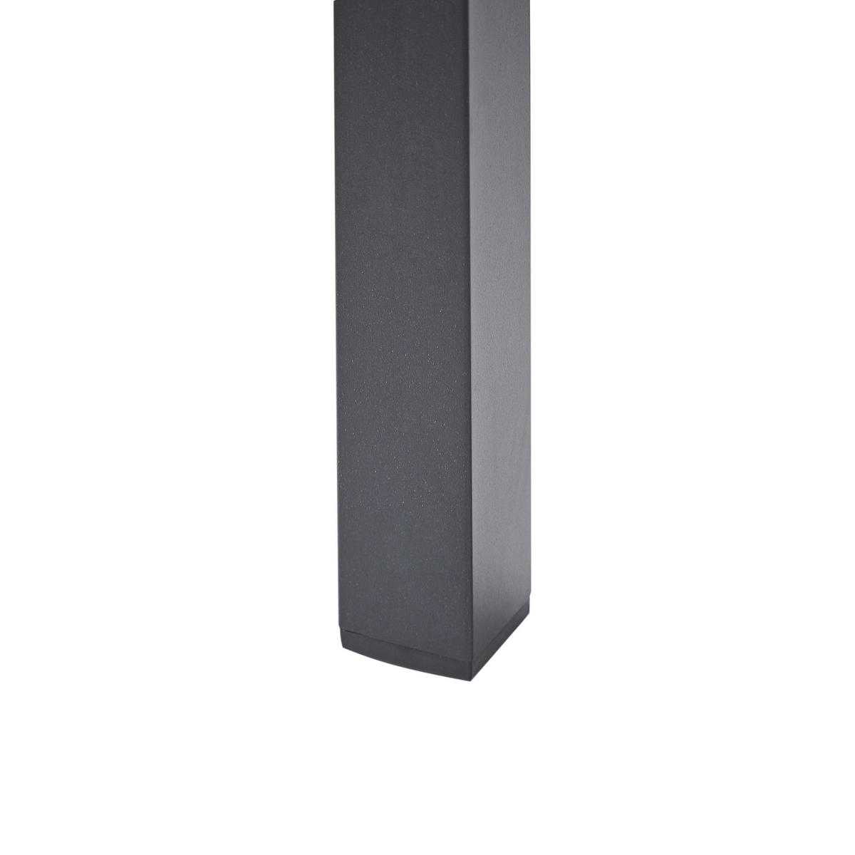 GARTENTISCH Aluminium schwarz 180/90 cm Vernio - Schwarz, Kunststoff (180/90/76cm) - Beliani