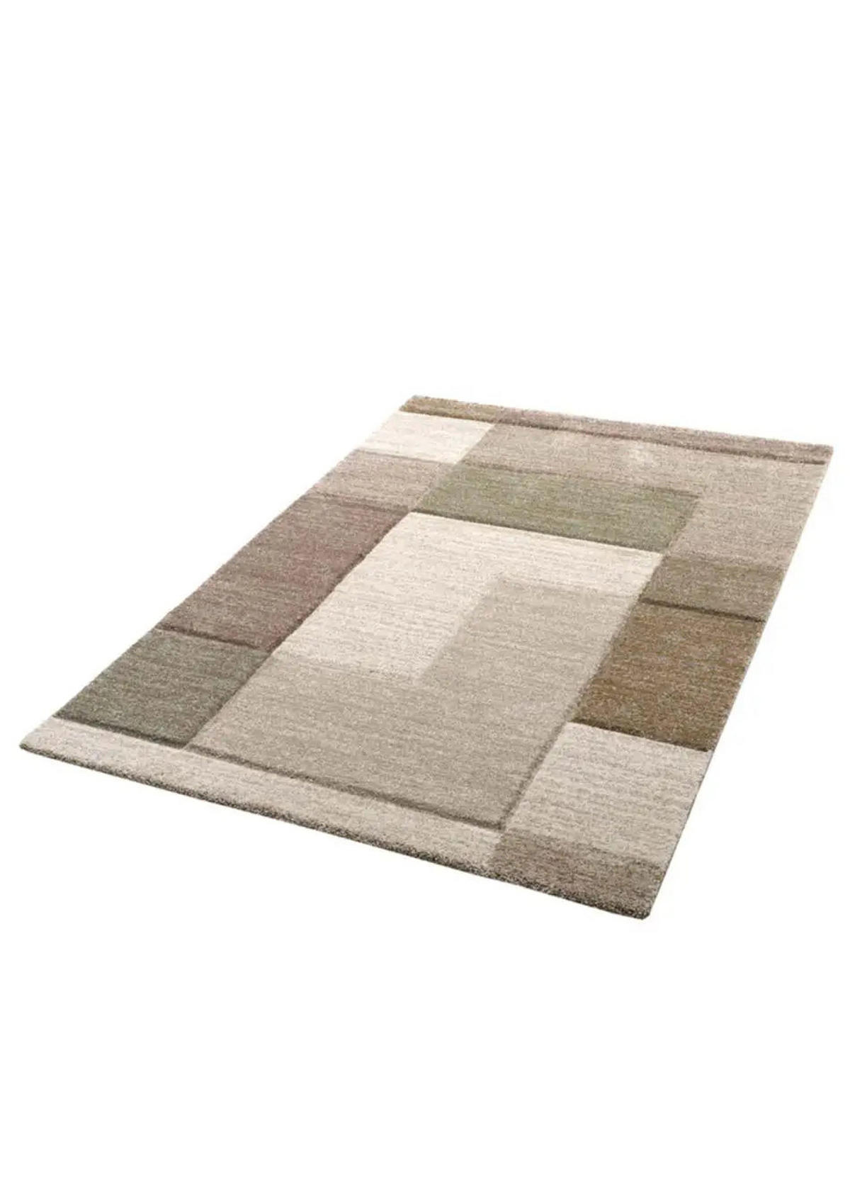 HOCHFLORTEPPICH Beige / Grün Teva 80/120 cm - Grün, Textil (80/120cm) - Atticgo