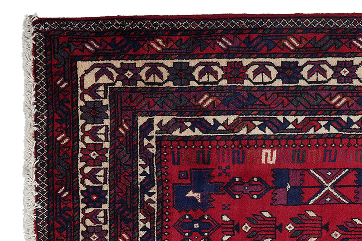 ORIENTTEPPICH handgeknüpft Afshar Rot 230/157 cm Schurwolle - Rot, Textil (157/230cm) - Looma