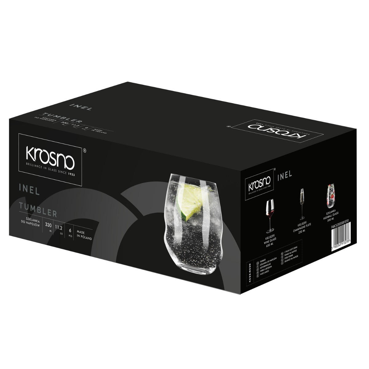 TRINKGLÄSER INEL, 6ER-SET, 330 ML - Transparent, Glas (0.33L) - Krosno Glass