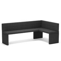ECKBANK rechts MELVIN Webstoff, 128/168 cm Anthrazit - Anthrazit, Holz/Textil (128/168cm) - Idohome